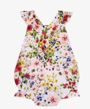 Barbara - Ruffled Strap Bubble Romper