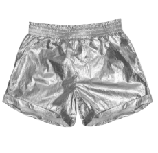 Silver Metallic Shorts