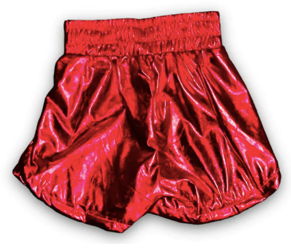 Red Metallic Shorts