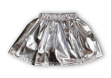 Silver Metallic Skort