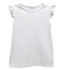 White Knit Angel Sleeve Top
