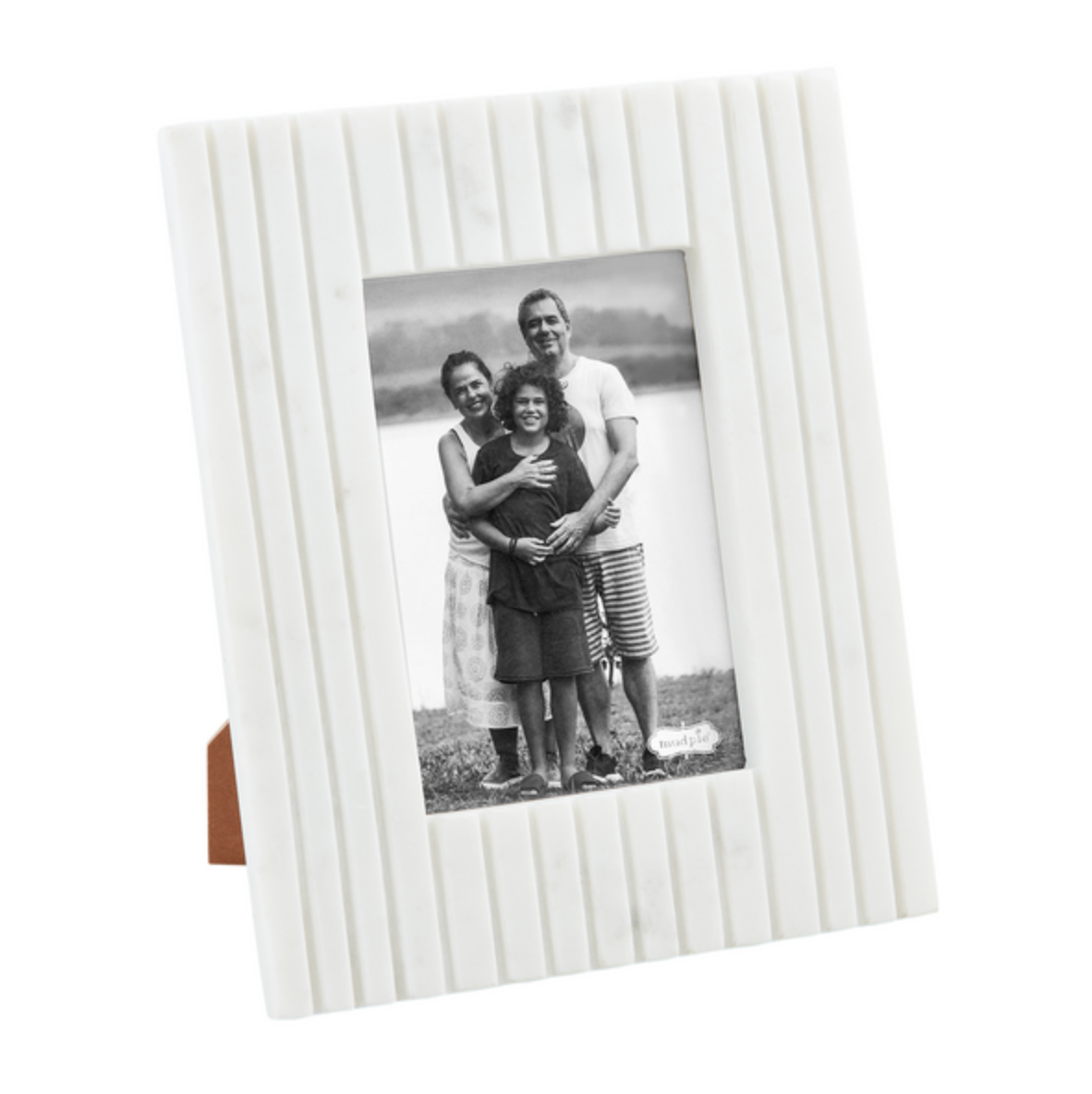 5x7 White Stripe Marble Frame #46900614