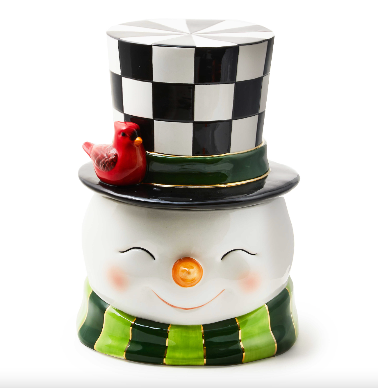 Cozy Christmas Snowman Cookie Jar