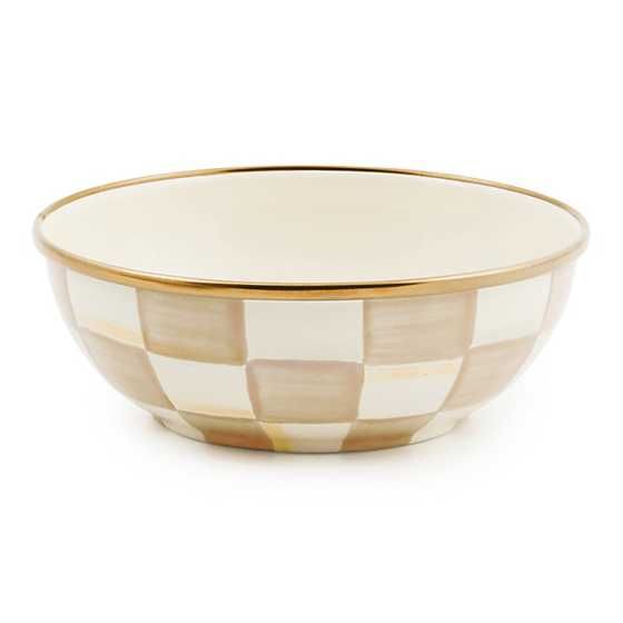 Mocha Check Everyday Bowl