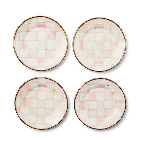 Rosy Check Appetizer Plates - Set of 4