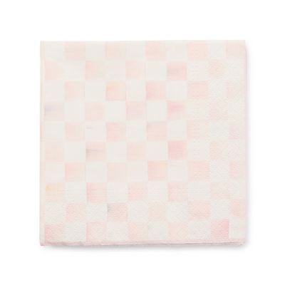 Rosy Check Cocktail Paper Napkins