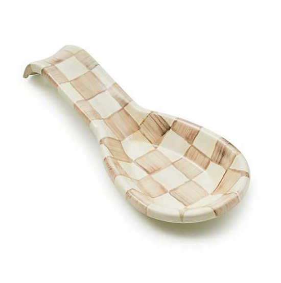 Mocha Check Spoon Rest