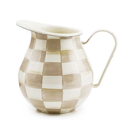 Mocha Check Pitcher