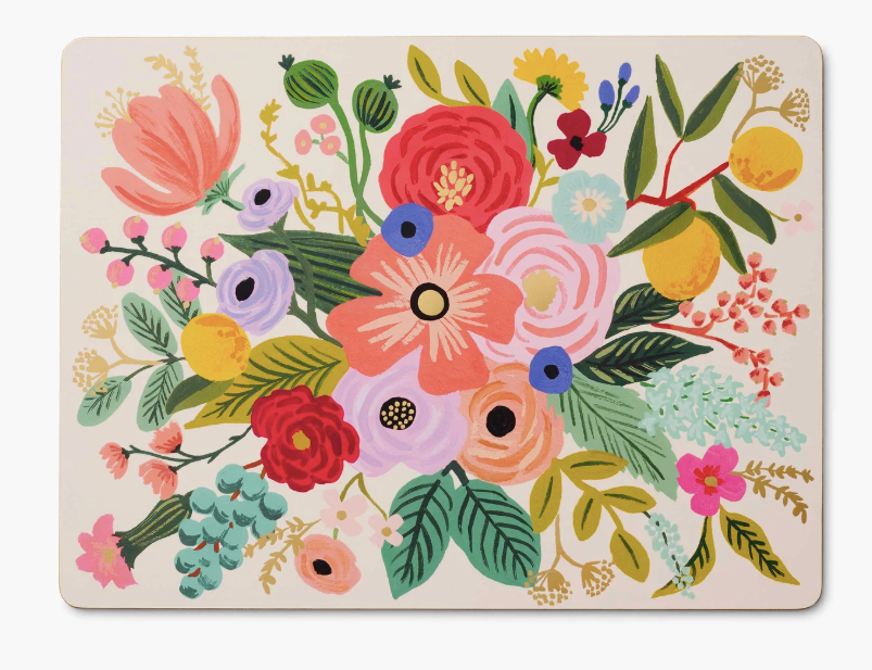 Garden Party Set of 4 Cork Placemats