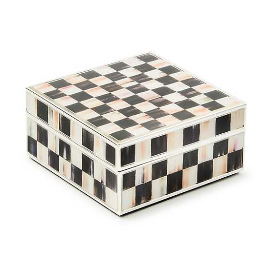 Courtly Check Silver Plated Trinket Box