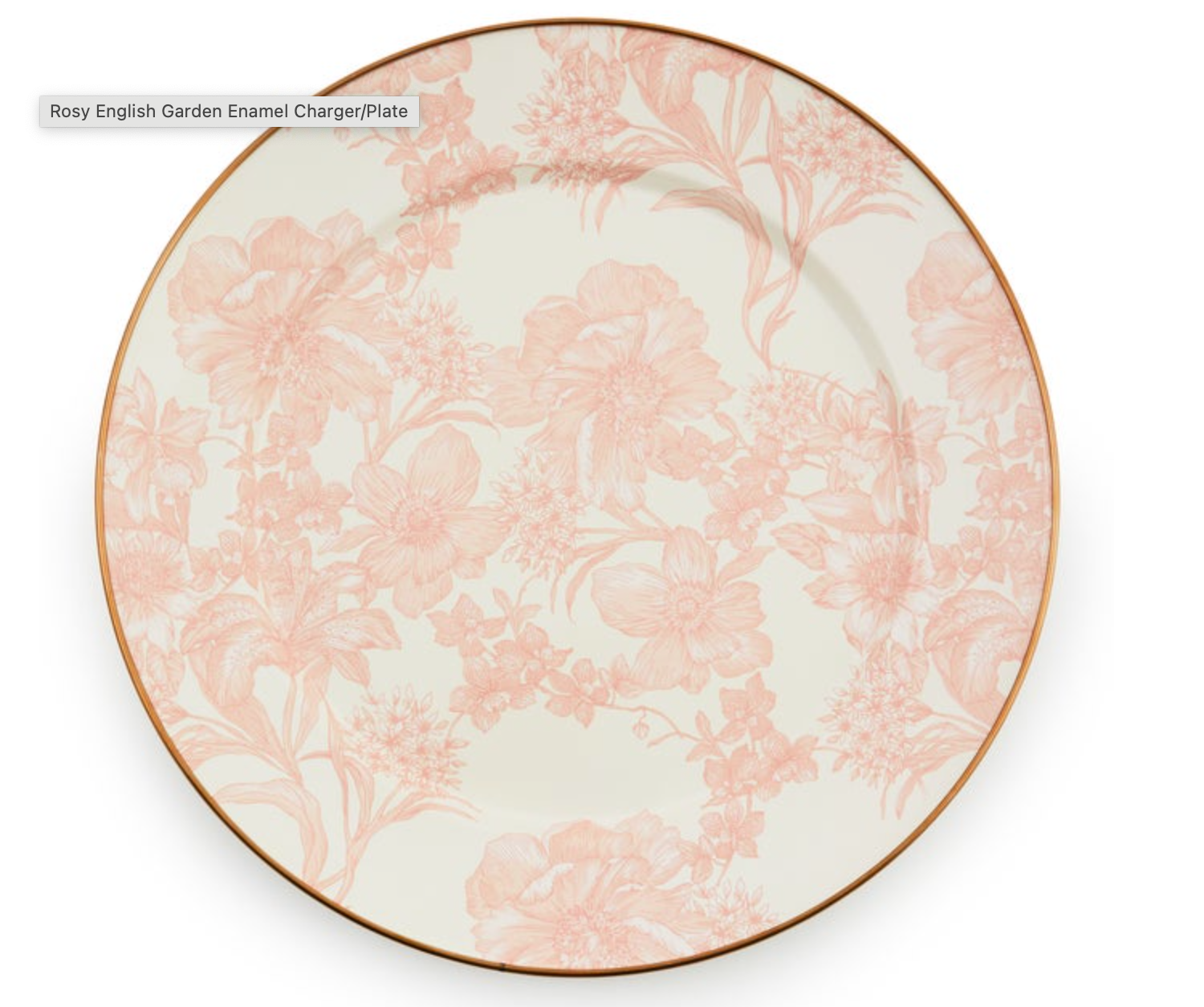 Rosy English Garden Charger/Plate