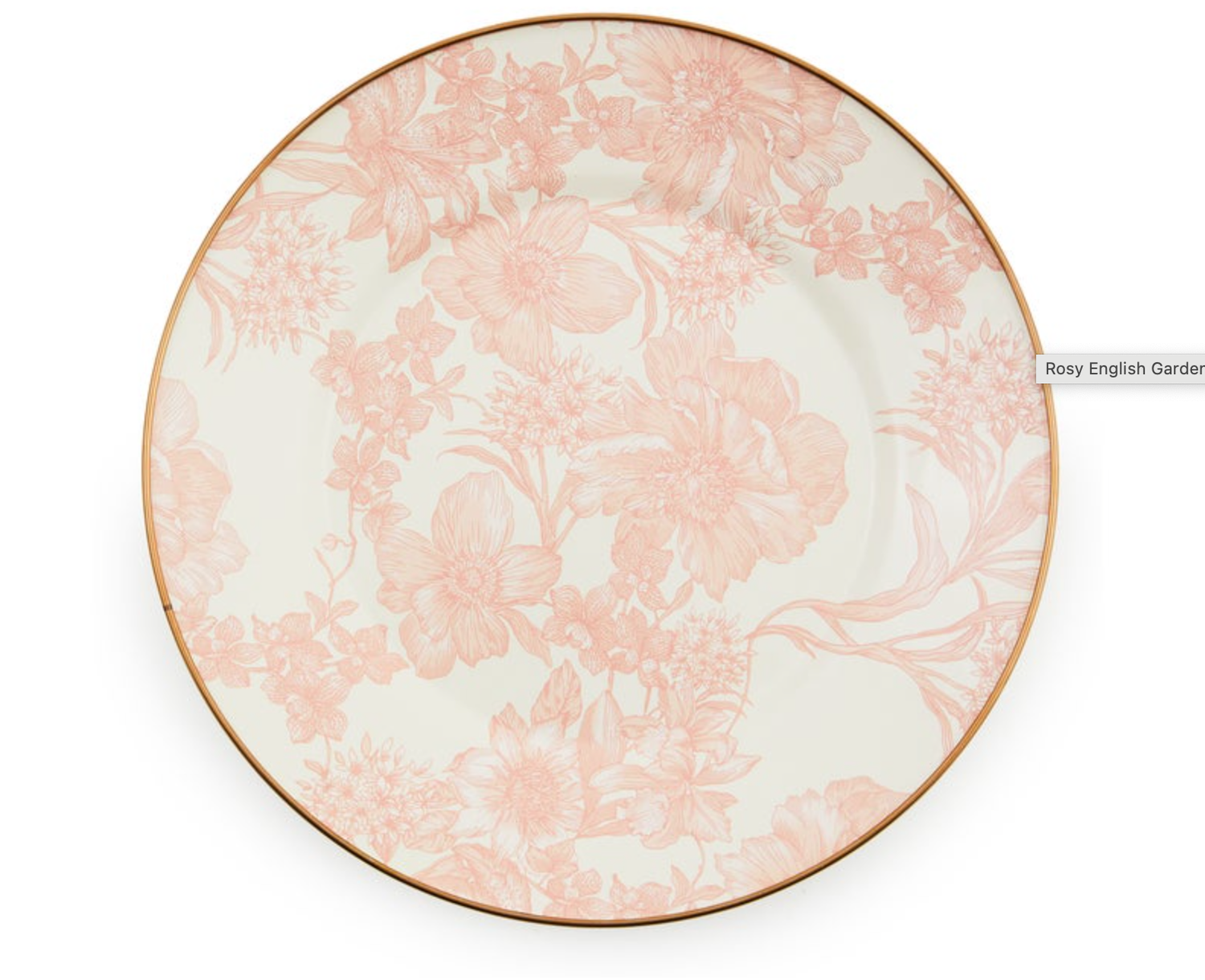 Rosy English Garden Dinner Plate