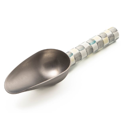 Sterling Check Enamel Scoop - Small