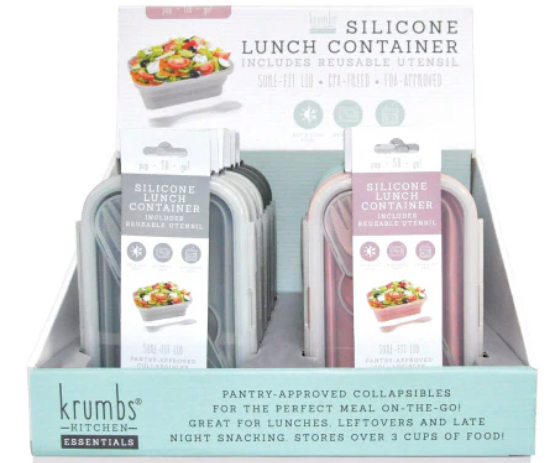 Slcn Clpsbl Lunch Container