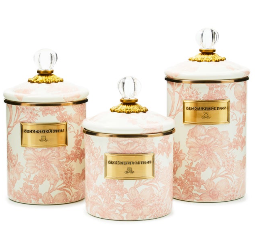 Rosy English Garden Large Canister