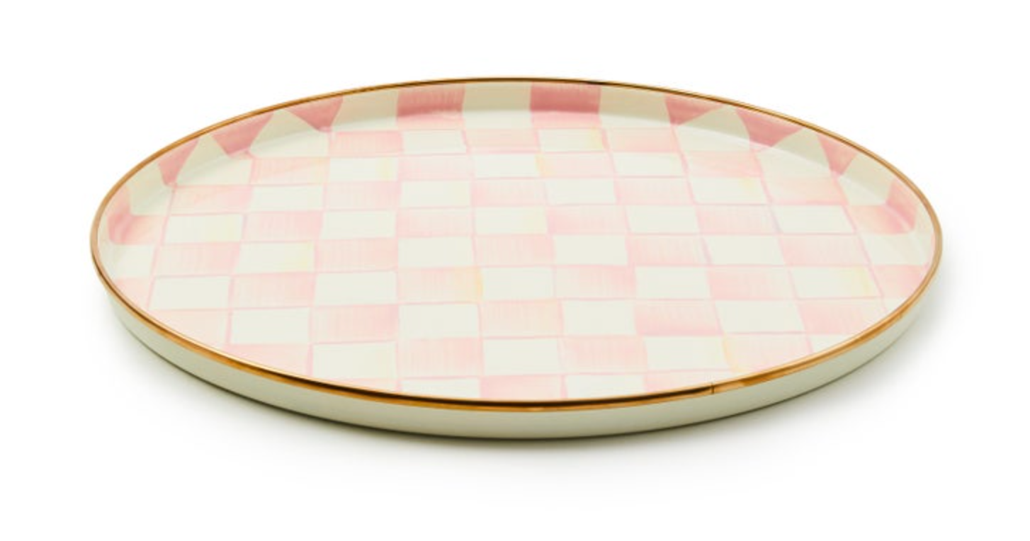 Rosy Check Round Tray