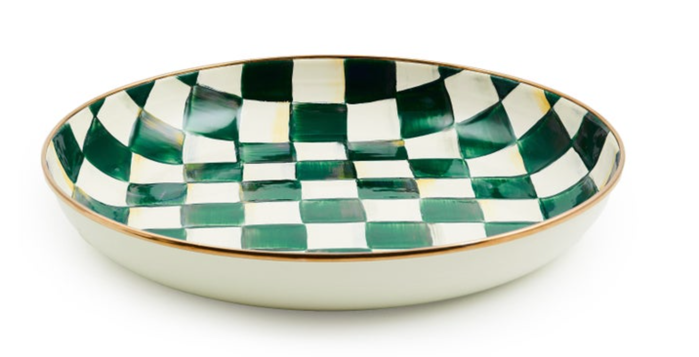 Emerald Check Abundant Bowl