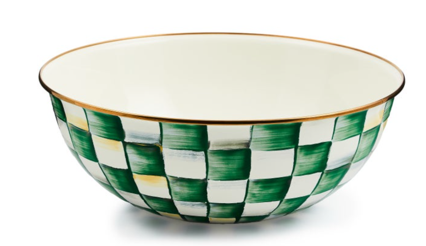Emerald Check Extra Large Everyday Bowl