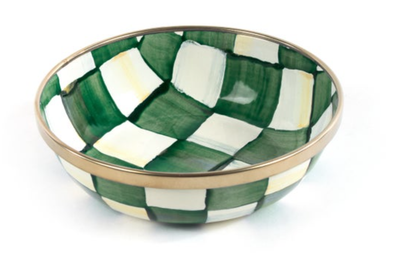 Emerald Check Relish Dish