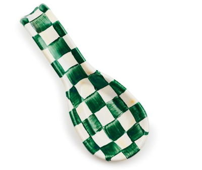 Emerald Check Spoon Rest