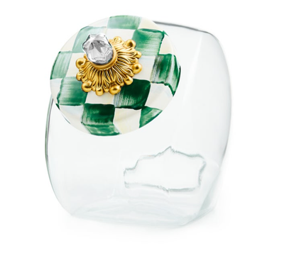 Sweets Jar w/ Emerald Check Lid