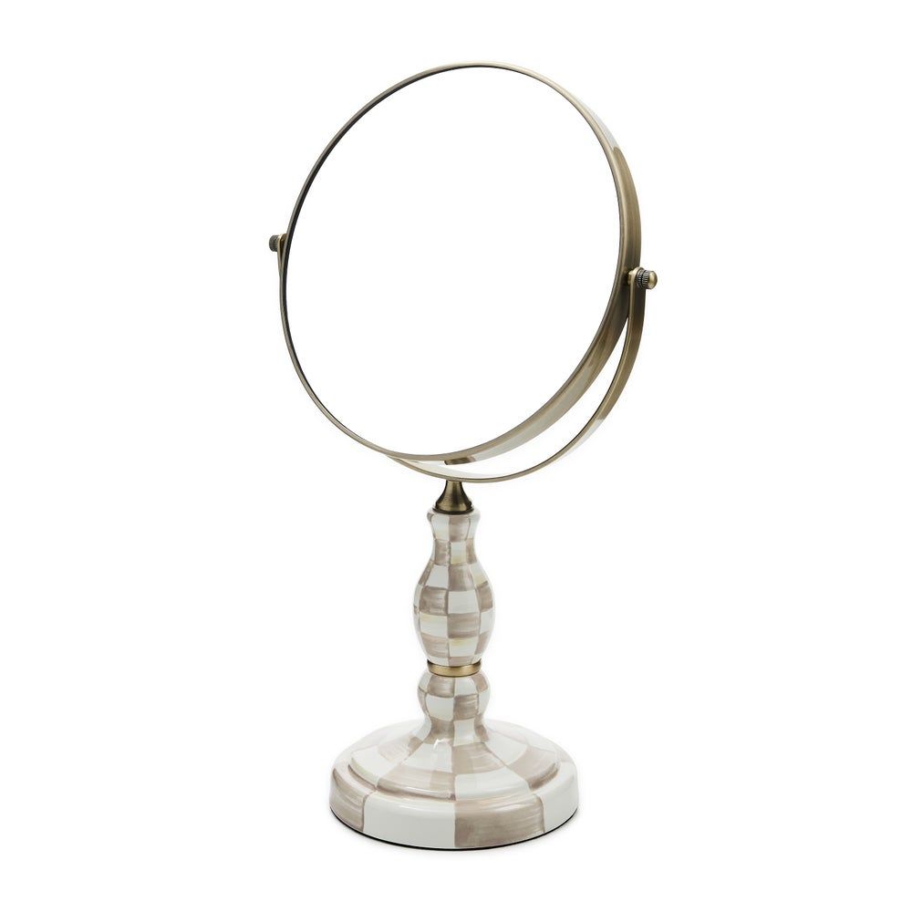 Mocha Check Vanity Mirror