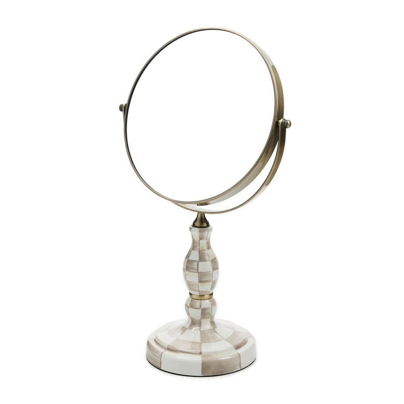 Mocha Check Vanity Mirror