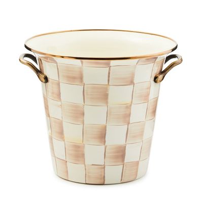 Mocha Check Wine Cooler