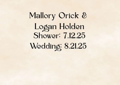 Mallory Orick &amp; Logan Holden