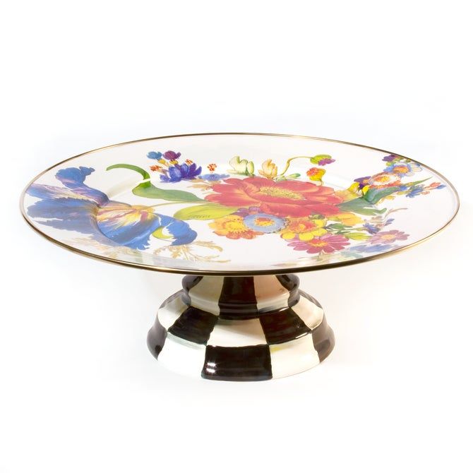 Flower Market Pedestal Platter