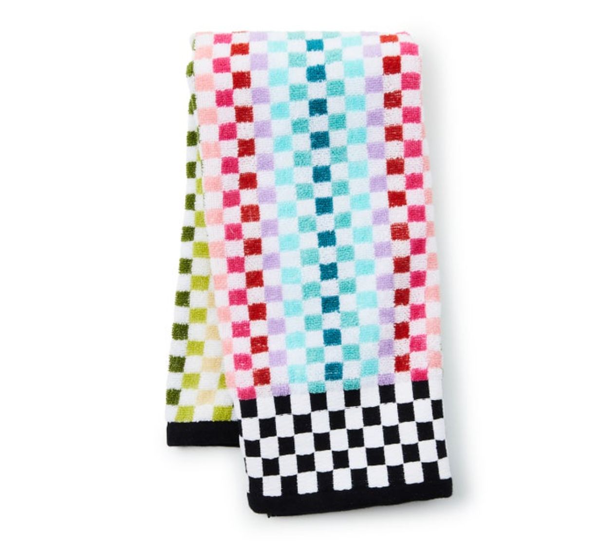 Rainbow Micro Check Hand Towel