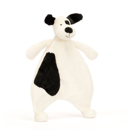 Bashful Black &amp; Cream Puppy Comforter