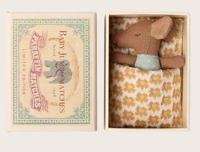 Sleepy Wakey Baby Mouse in Match Box - Blue