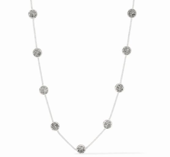 Silver Valencia Delicate Station Necklace