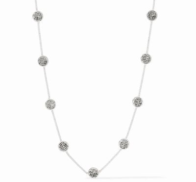 Silver Valencia Delicate Station Necklace