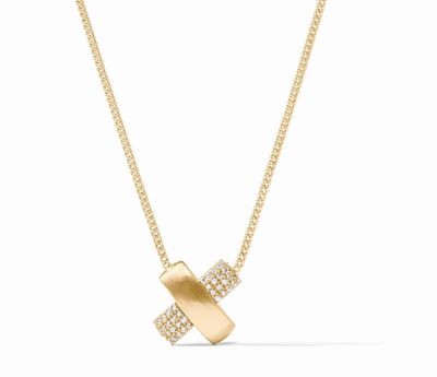 Catalina Pave X Delicate Necklace