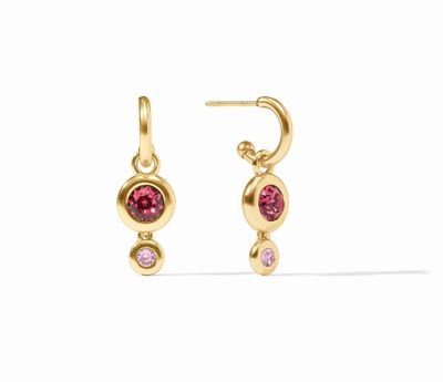 Rainbow Duo Hoop &amp; Charm Earring