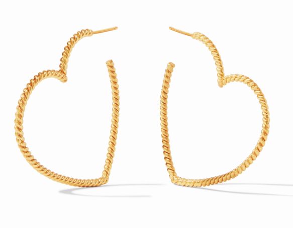 Esme Heart Hoop Gold