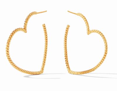 Esme Heart Hoop Gold