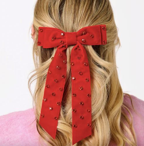 Velvet &amp; Charm Bow Clip