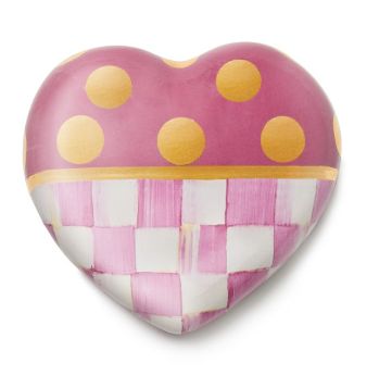 Pink Dotty Heart Ceramic Decor