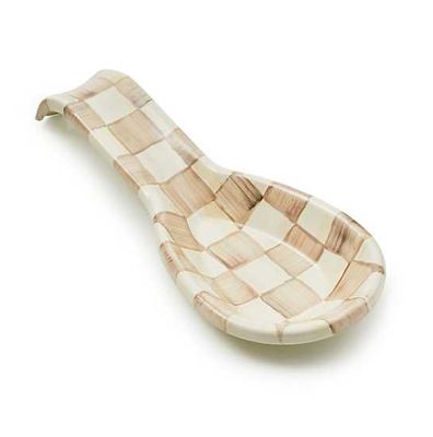 Mocha Check Spoon Rest