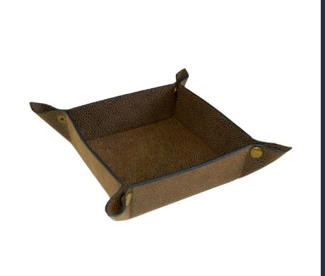 Brown Leather Valet Tray