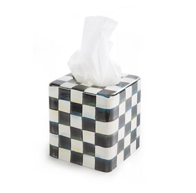 Courtly Check Enamel Boutique Tissue Box Cover