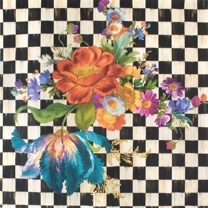 Courtly Flower Market Wallpaper
