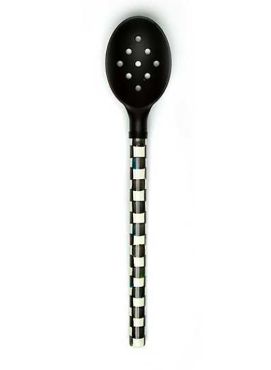 Courtly Check Slotted Spoon - Black 