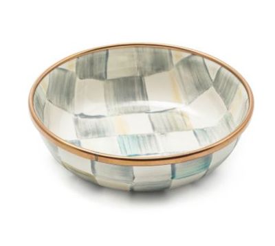 Sterling Check Enamel Relish Dish