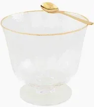 Gold Edge Glass Pedestal Bowl #46000324