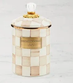 Mocha Check Medium Canister