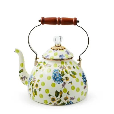 Wildflower Green 3qt Tea Kettle